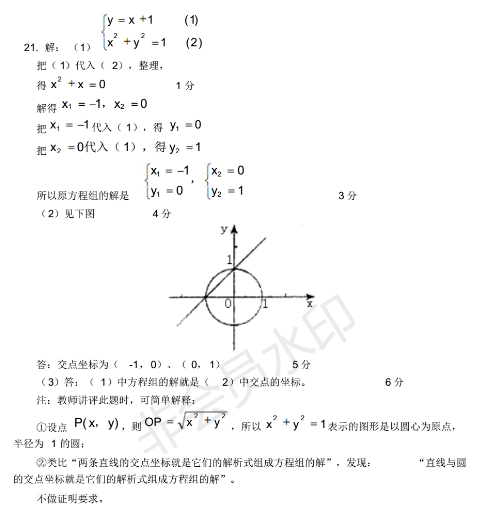 解方程组y=X+1和X²+Y²=1,并且写出函数Y=X+1和O的交点坐标,并且写出方程组的解和交点坐标的关系 解方程组y=X+1和X²+Y²=1,并且写出函数Y=X+1和O的交点坐标,并且写出方程组的解和交点坐标的关系