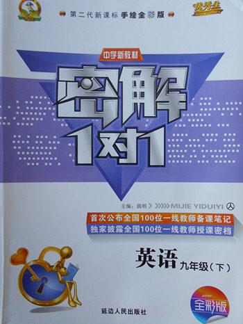 2018年人教版密解1对1九年级英语下册参考答案
