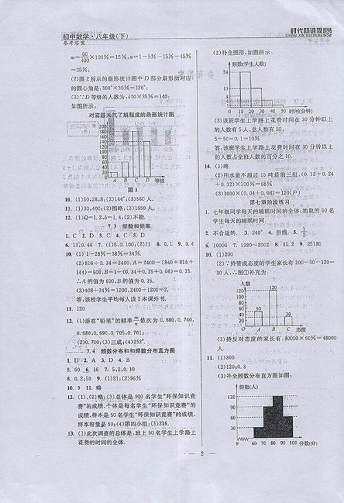 2018年时代新课程初中数学八年级下册参考答案
