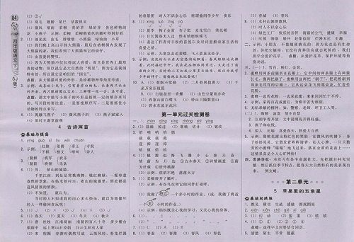 2018苏教版综合应用创新题典中点语文四年级下册参考答案