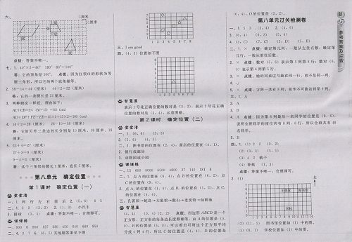 2018苏教版综合应用创新题典中点数学四年级下册参考答案