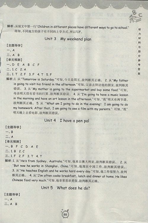 2018年暑假提高班5升6年级英语参考答案 2018年暑假提高班5升6年级英语参考答案