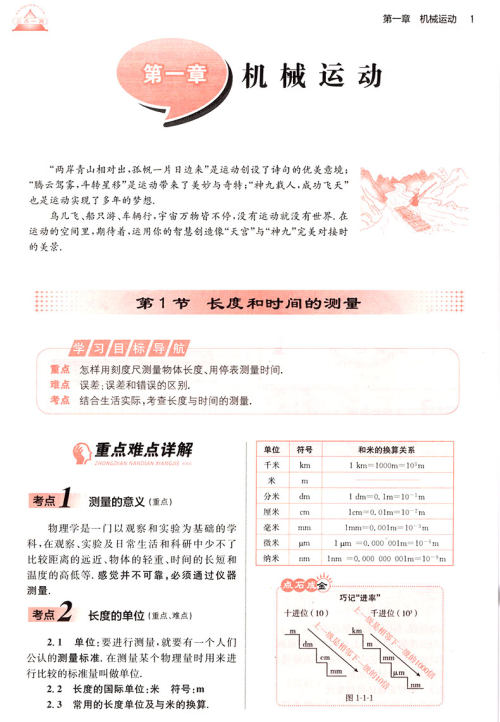 2019年人教版三点一测优等生专用八年级物理上册参考答案 2019年人教版三点一测优等生专用八年级物理上册参考答案