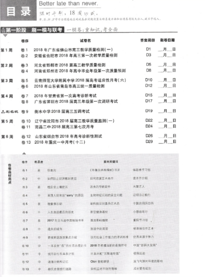 2019新高考全国卷高考必刷卷42套英语参考答案