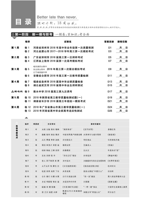 2019新课标全国卷高考必刷卷42套语文参考答案 2019新课标全国卷高考必刷卷42套语文参考答案