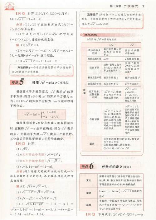 2019年人教版三点一测优等生专用八年级数学下册参考答案 2019年人教版三点一测优等生专用八年级数学下册参考答案