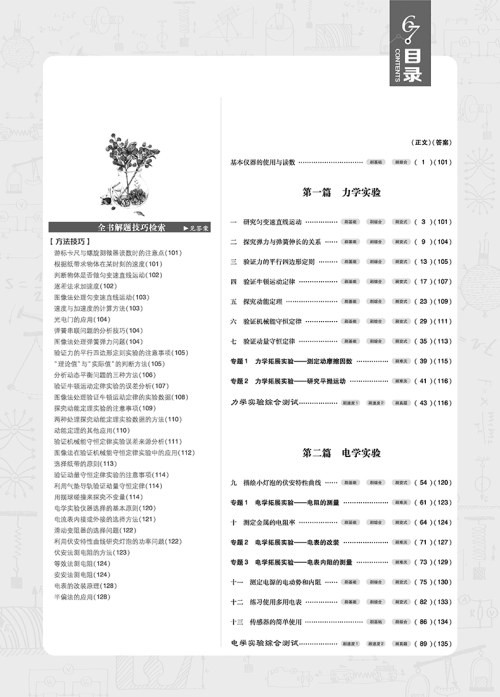 2019高考必刷题物理4实验专题参考答案