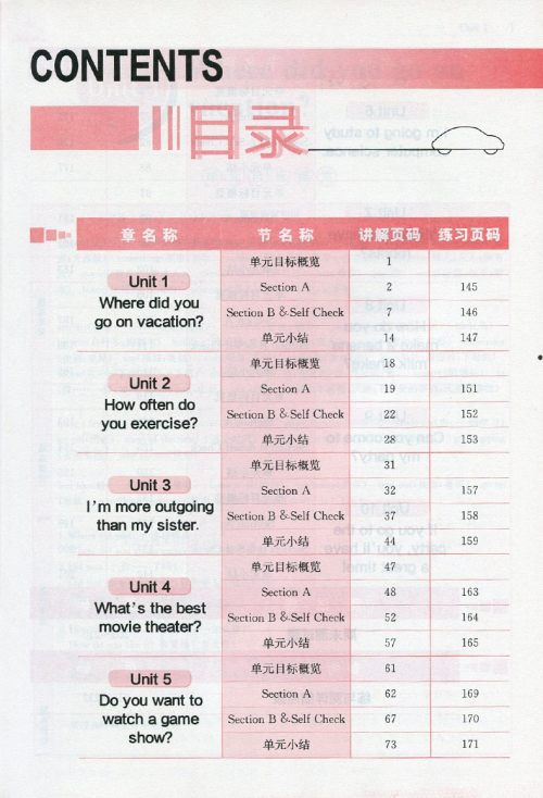 2019年人教版三点一测优等生专用八年级英语上册参考答案 2019年人教版三点一测优等生专用八年级英语上册参考答案