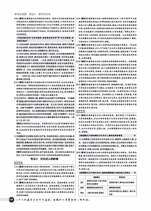 2019高考必刷题政治2哲学与文化参考答案 2019高考必刷题政治2哲学与文化参考答案