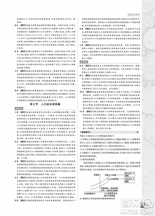 2019人教版高中必刷题地理必修2参考答案