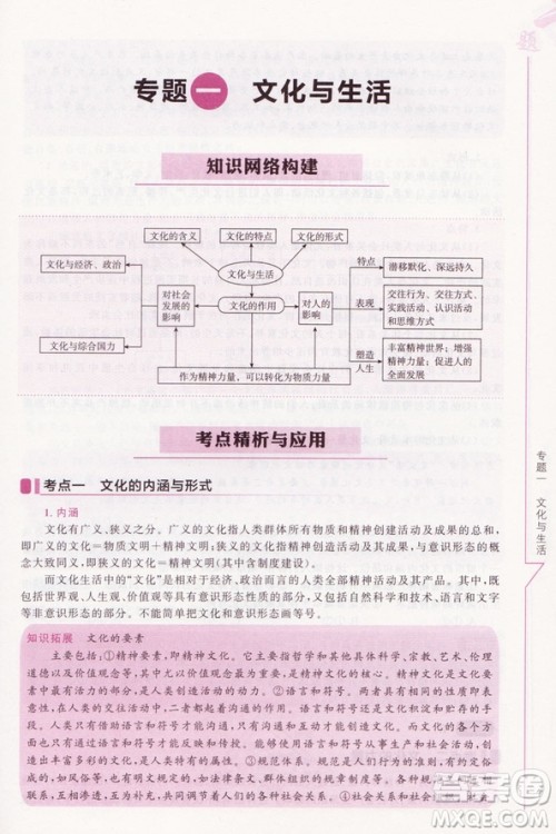 龙门专题高中政治文化生活参考答案 龙门专题高中政治文化生活参考答案