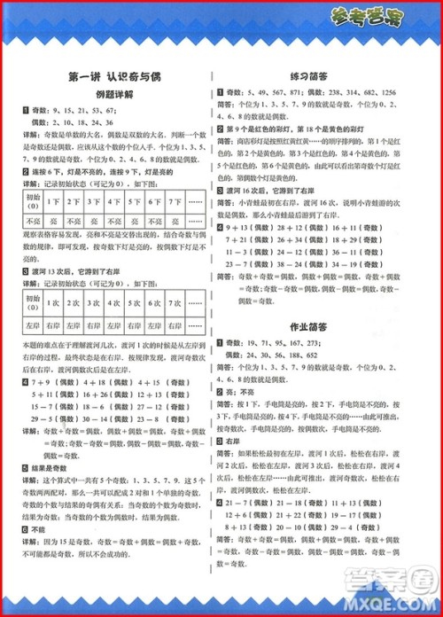 2019年高思学校竞赛数学课本1年级下册视频升级版参考答案 2019年高思学校竞赛数学课本1年级下册视频升级版参考答案