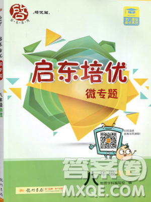 2018新版启东培优微专题八年级物理参考答案