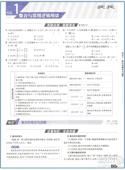2019新版600分考点700分考法高考数学文科A版参考答案 2019新版600分考点700分考法高考数学文科A版参考答案