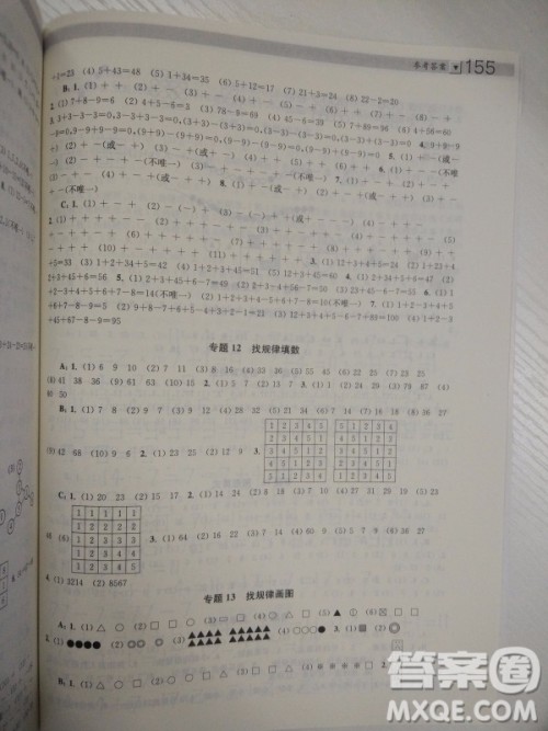 小学生阶梯数学培优题典分类分项分级1年级参考答案