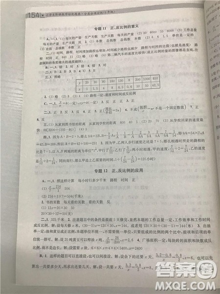 2018年南大辅教小学生阶梯数学培优题典六年级参考答案 2018年南大辅教小学生阶梯数学培优题典六年级参考答案