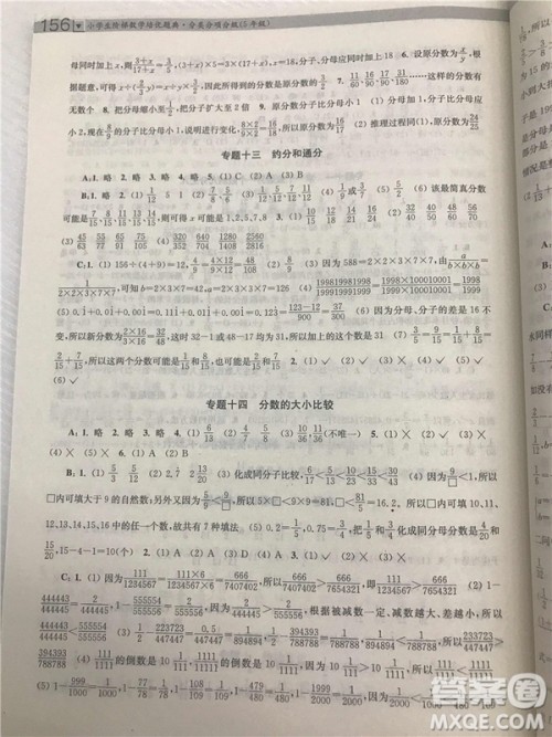 2018年迈向尖子生5年级小学生阶梯数学培优题典参考答案 2018年迈向尖子生5年级小学生阶梯数学培优题典参考答案