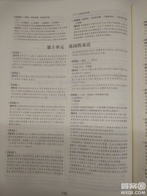 爱学习刷题狗高考生物参考答案 爱学习刷题狗高考生物参考答案