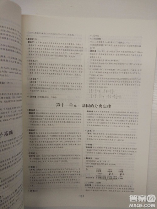 爱学习刷题狗高考生物参考答案 爱学习刷题狗高考生物参考答案