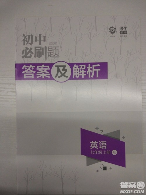 2019新版初中必刷题七年级上册英语人教版参考答案 2019新版初中必刷题七年级上册英语人教版参考答案