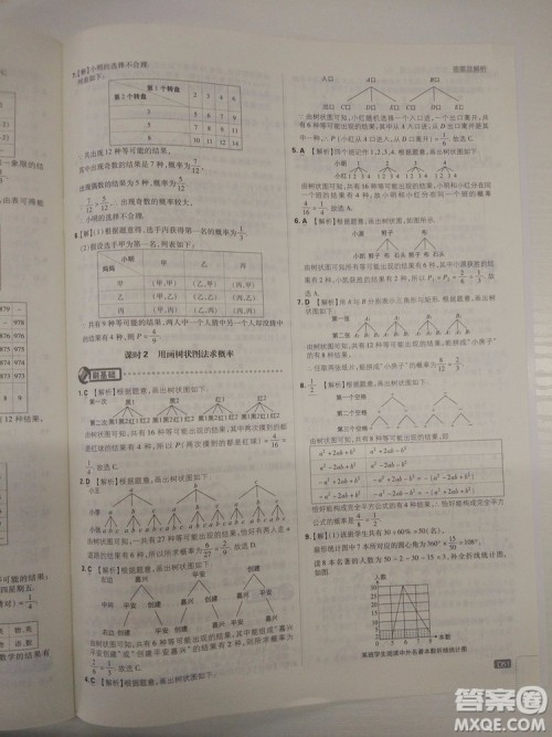 67理想树2019版初中必刷题数学九年级上册人教RJ版参考答案 67理想树2019版初中必刷题数学九年级上册人教RJ版参考答案