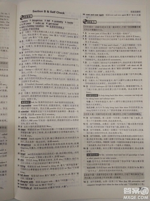  理想树2019版初中必刷题英语八年级上册RJ人教版参考答案