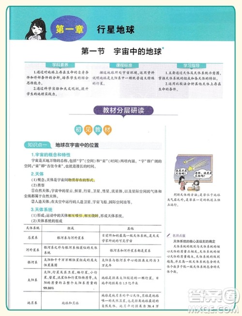  2019新版同学教材分层讲练人教版高中地理必修1参考答案