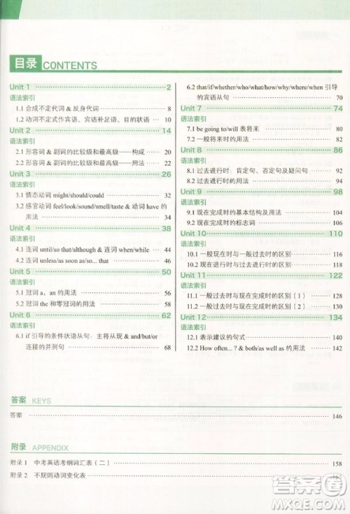 2019新版初中英语进阶集训英语词汇语法八年级上下册答案
