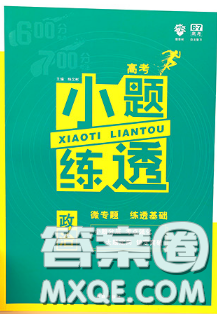 文科政治高考小题练透2019新版答案