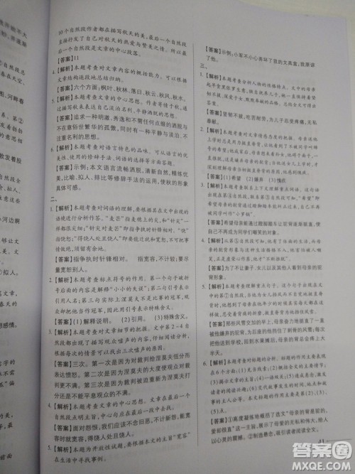 名校冲刺小升初衔接教材2018新版语文总复习答案