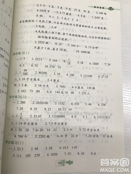 小学生奥数特训小河图书五年级参考答案