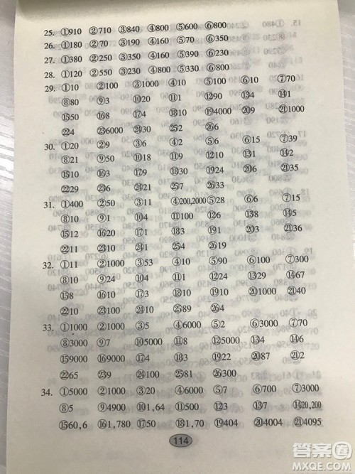 小学三年级上册竖式脱式题卡参考答案 小学三年级上册竖式脱式题卡参考答案