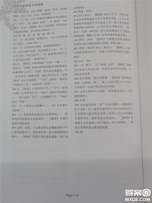 2018年小升初必做语文基础题500道参考答案 2018年小升初必做语文基础题500道参考答案