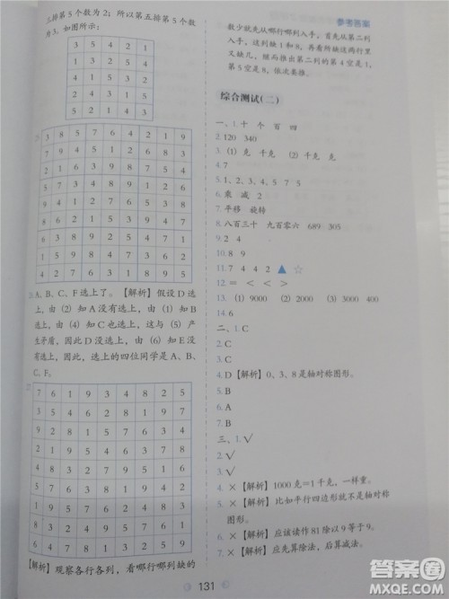 2018年人教通用版小学数学必做题二年级参考答案 2018年人教通用版小学数学必做题二年级参考答案