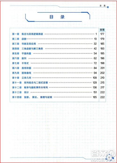 2018年数学新课标全国卷会高考查缺补漏参考答案