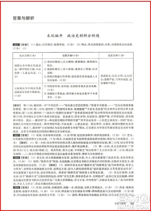 2019年百题大过关高考历史材料分析百题参考答案 2019年百题大过关高考历史材料分析百题参考答案