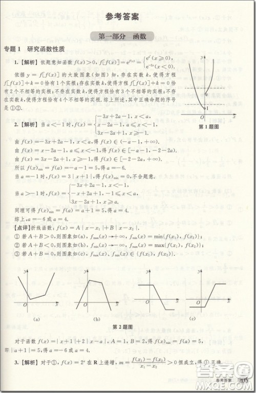 2018年挑战压轴题高考数学轻松入门篇参考答案