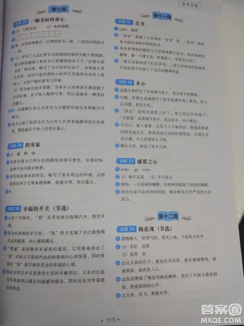 分级阅读训练小学生语文5年级2018新版答案 分级阅读训练小学生语文5年级2018新版答案