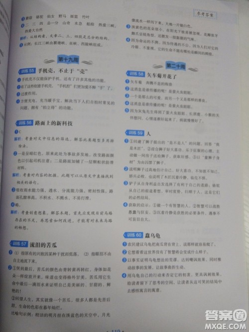 分级阅读训练小学生语文5年级2018新版答案 分级阅读训练小学生语文5年级2018新版答案