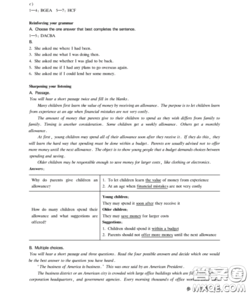 钟书金牌上海作业高一下英语N版最新参考答案