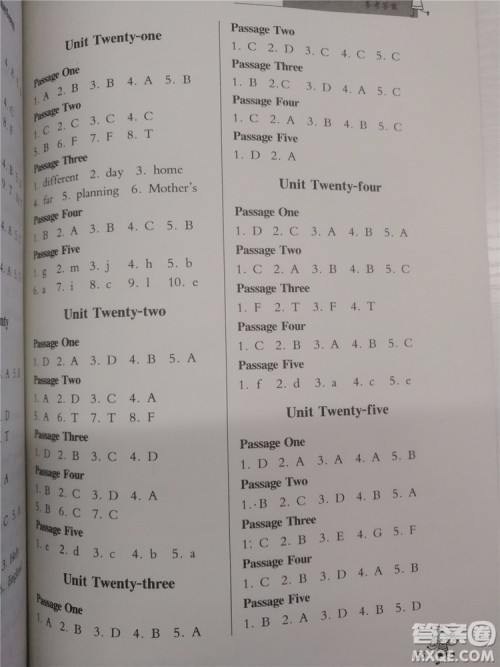 2018年小学英语新课标阶梯阅读训练五年级参考答案 2018年小学英语新课标阶梯阅读训练五年级参考答案