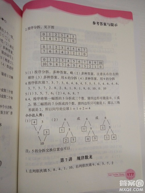 思维拓展32讲2018新版小学数学一年级参考答案 思维拓展32讲2018新版小学数学一年级参考答案