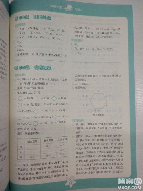 2018版小学数学思维拓展32练二年级参考答案 2018版小学数学思维拓展32练二年级参考答案