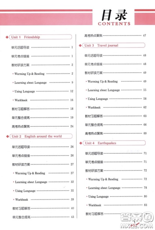 高中英语必修1RJ版人教版尖子生学案2019参考答案 高中英语必修1RJ版人教版尖子生学案2019参考答案