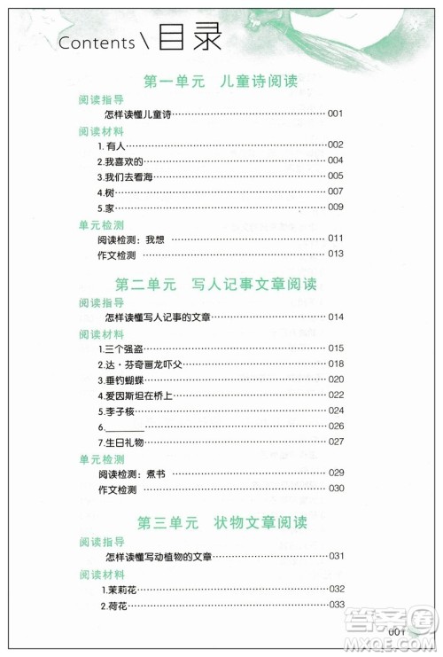注音版2019版新阅读训练营小学生二年级全一册第八次修订参考答案 注音版2019版新阅读训练营小学生二年级全一册第八次修订参考答案