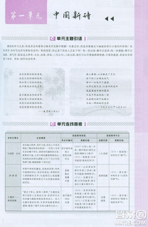 新版2019倍速学习法高中语文必修1RJ人教版参考答案 新版2019倍速学习法高中语文必修1RJ人教版参考答案