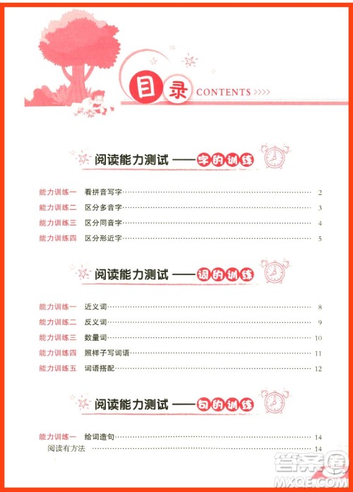 2018年方洲新概念小学生语文阅读能力阶梯测试80篇二年级参考答案