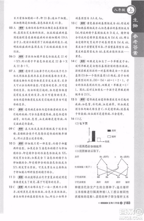 轻巧夺冠课堂直播生物2018八年级上参考答案