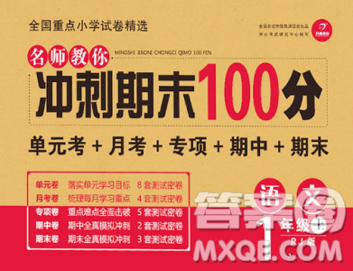 2018新版名师教你冲刺期末100分一年级上册语文人教版参考答案