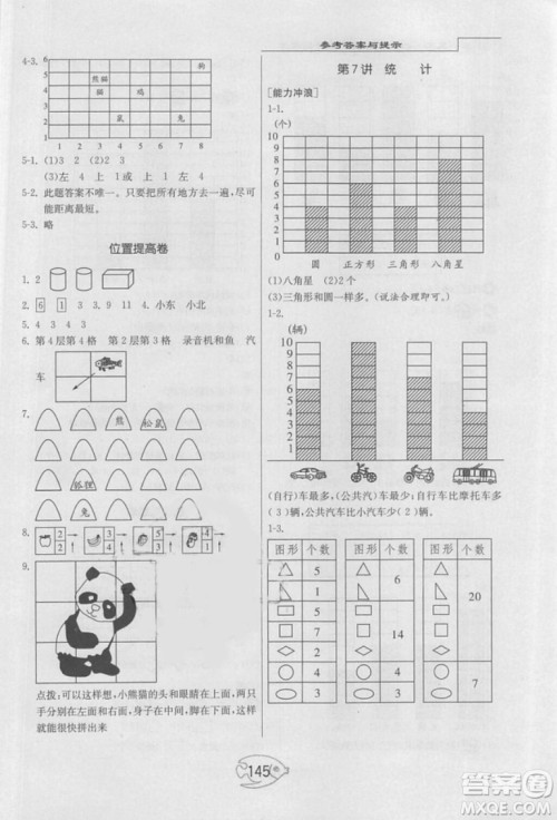 举一反三奥数1000题全解一年级2018年参考答案